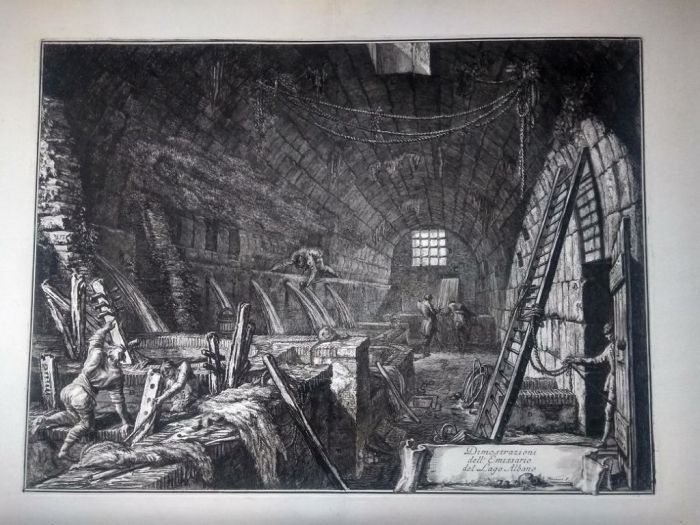 G.B. Piranesi, Illustration of the Emissarium of Lake Albano, Etching, 1762-64.