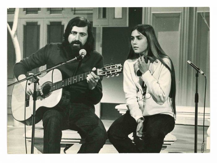 Francesco Guccini and Romina Power - Vintage Photograph