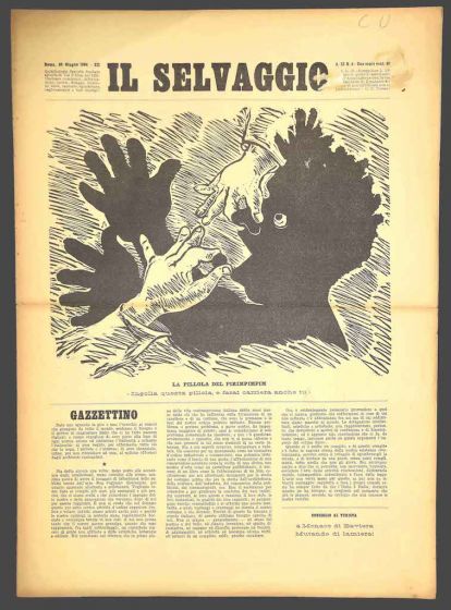 "Il Selvaggio no.8- 1934", Illustrated by Mino Maccari- Art Magazine
