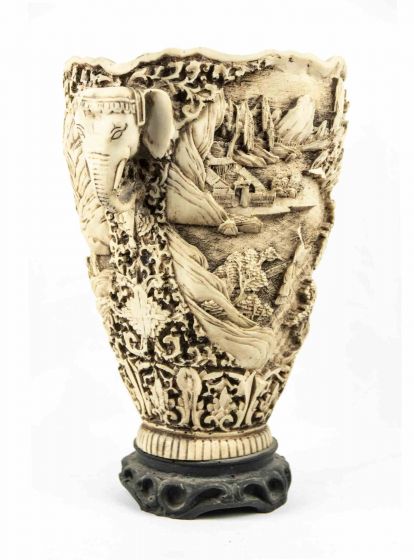 Vintage Oriental Vase with Elephants - SOLD