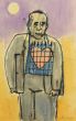 Self-Portrait with heart - Contemporary Artwork