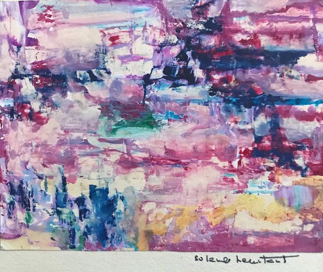 Composition in Pink and Violet