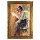 Portrait of Woman While Reading