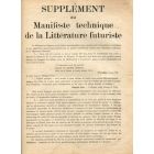Supplément au Manifeste technique de la Littérature futuriste