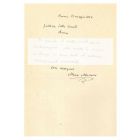 Letter from Mino Maccari to Countess Pecci Blunt