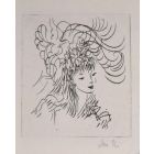 Woman with Flowery Hairstyle