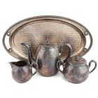 Jugendstil Silver-Plated Brass Centerpiece