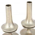 Vintage Pair of Nickel-Plated Candlesticks