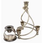 Two Art Nouveau Spiral Candlesticks