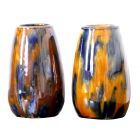 Pair of Polychrome Vases