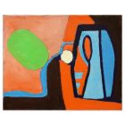 Green Oval on Light Blue Shape