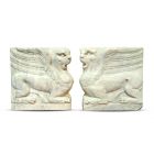 Pair of Bas-reliefs in Turkish Marble