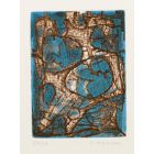 Turquoise and Brown Composition