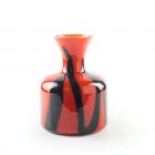 Red and Black Glass Vase