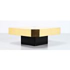 Vintage Wood and Parchment Table attr. to Aldo Tura