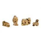 Set of Four Traditional Japanese Netsuke