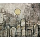 Landscape with Golden Moon