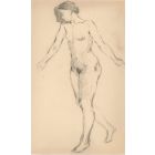 Female Nude Figure in Profile 