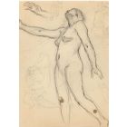 Nude with Other Studies of Figures 