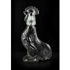 Vintage Glass Rooster Shaped Bottle