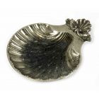 Shell Shaped Vintage Silver Plated Ashtray - England 1970s
