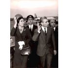  Shah and Farah Diba, King and Queen of Iran in Fiumicino Airport, Rome
