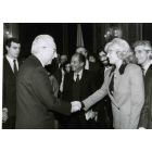 Monica Vitti with italian President Francesco Cossiga