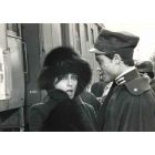 Vintage Portrait of Anna Magnani (Rai) and Gian Maria Volonté is a vintage b/w photographic print on single-coated paper realized by RAI prints.Anna Magnani and Massimo Ranieri (RAI)