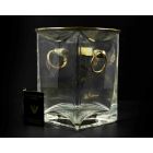 Vintage Glass and Brass Ice Container