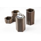 Vintage Wood Pen Holder and Lighter