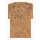 Nude Angles, Study for Bas-relief