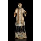 Painted Wood Sculpture of Saint Francis Xavier 
