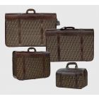 Vintage Suitcases Set by Fendi - Brown Monogram Travel 