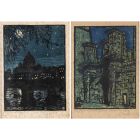 "Rome from bridge Sant'Angelo" and "Temple of Nerva"