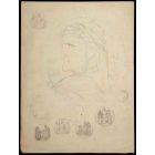 Study for a Medal with Dante's Portrait