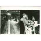 Monitoring Steel Production - American Vintage Photograph