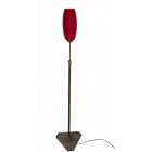 Vintage Red Murano Glass Floor Lamp attr. to Vistosi