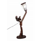 Vintage Beech Floor Lamp by Aldo Tura - Italy 1950s