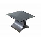 Vintage Steel Coffee Table by François Monnet - France 1970s