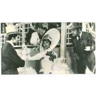 Audrey Hepburn and Rex Harrison on the set of "My Fair Lady"