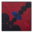 Red Composition with Circles