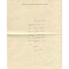 Autograph Letter by Francois Mauriac