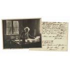 Photographic Portrait and Autograph of Gerhard Schjelderup