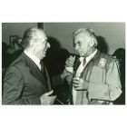 Vintage Photograph Of Leonard Bernstein And Francesco Siciliani , Composers