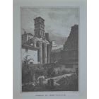 Roman Temples. Set of 6 Vintage Offset Prints after G. Engelmann