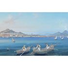 View of the Gulf of Naples, with Vesuvius on the background