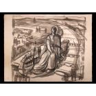 Cityscape with Statue