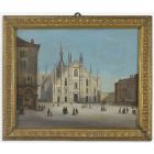 Duomo of Milan with Pesants