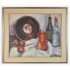 Still Life with Bottles, Onions and Vases