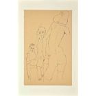 Schiele Drawing a Nude Model in front of a Mirror 